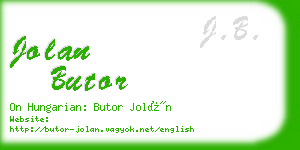 jolan butor business card